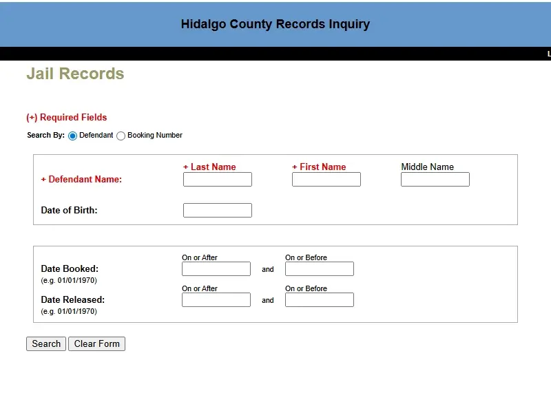 How to find inmate at Hidalgo County Jail Roster